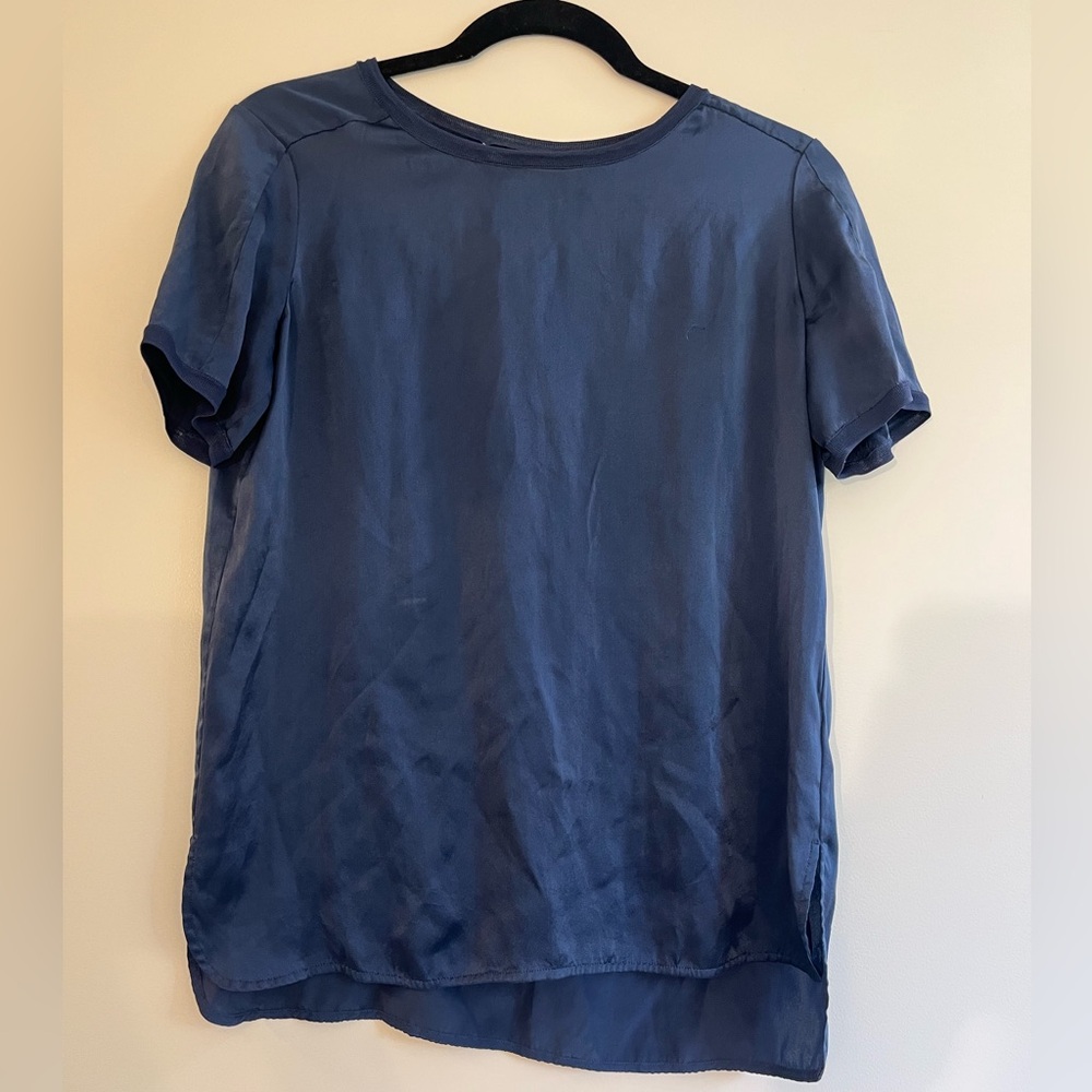 Royal blue Vince silk blouse - size XS